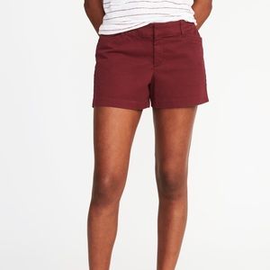 Old Navy Pixie Chino Maroon Shorts